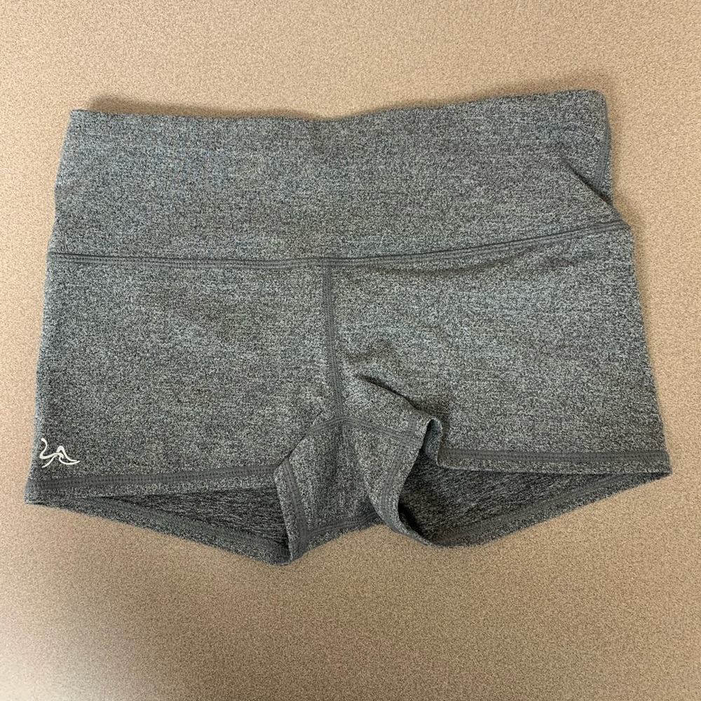 Grey spandex workout shorts
